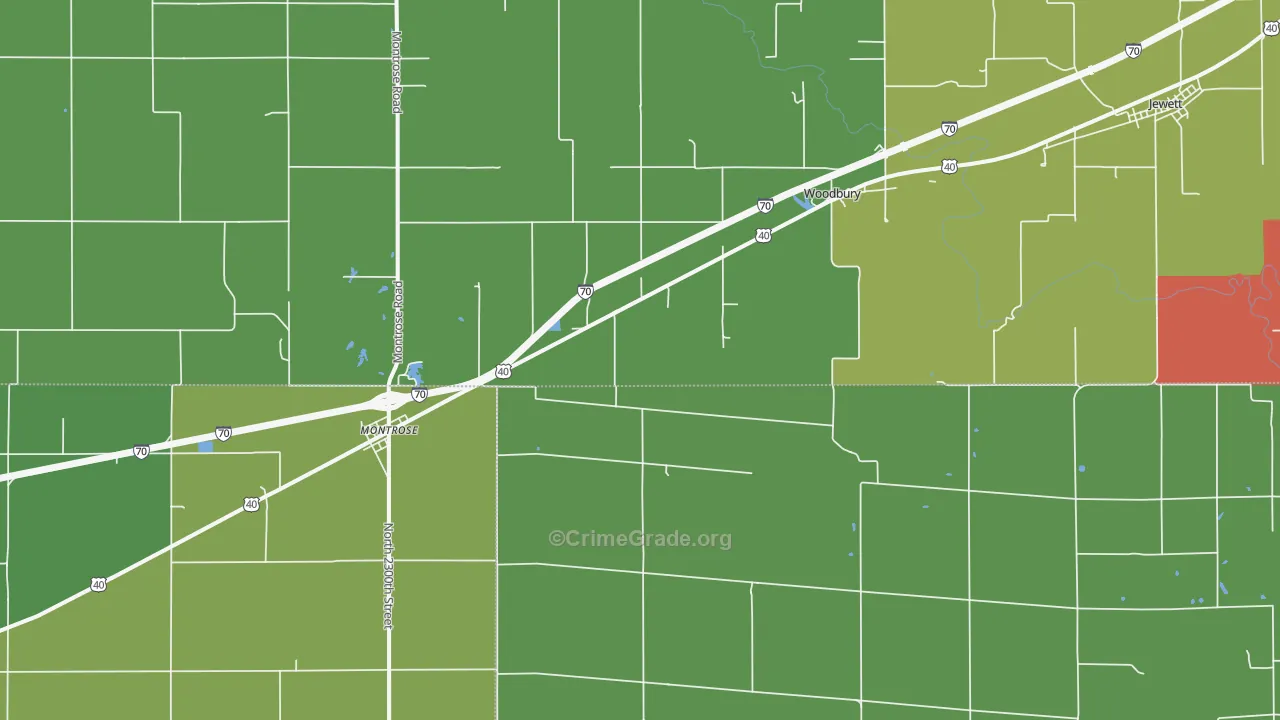 62445, IL Map of Drug-Related Crime Rates