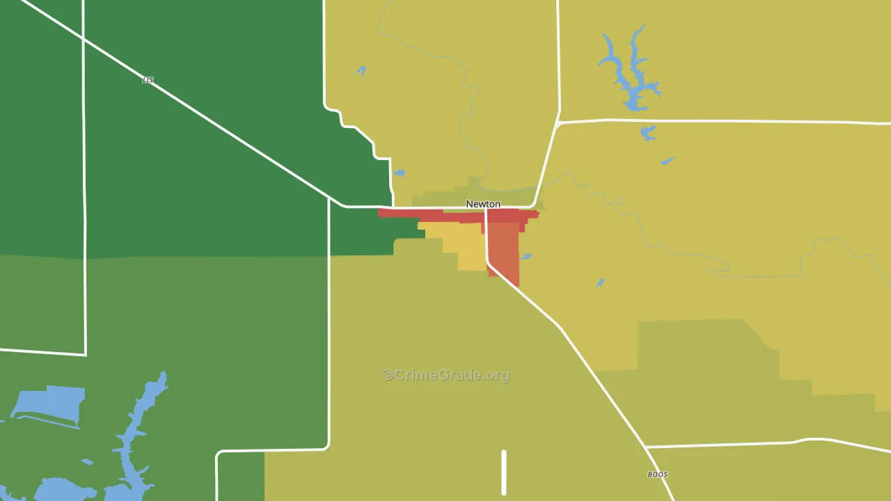 62448, IL Map of Drug-Related Crime Rates