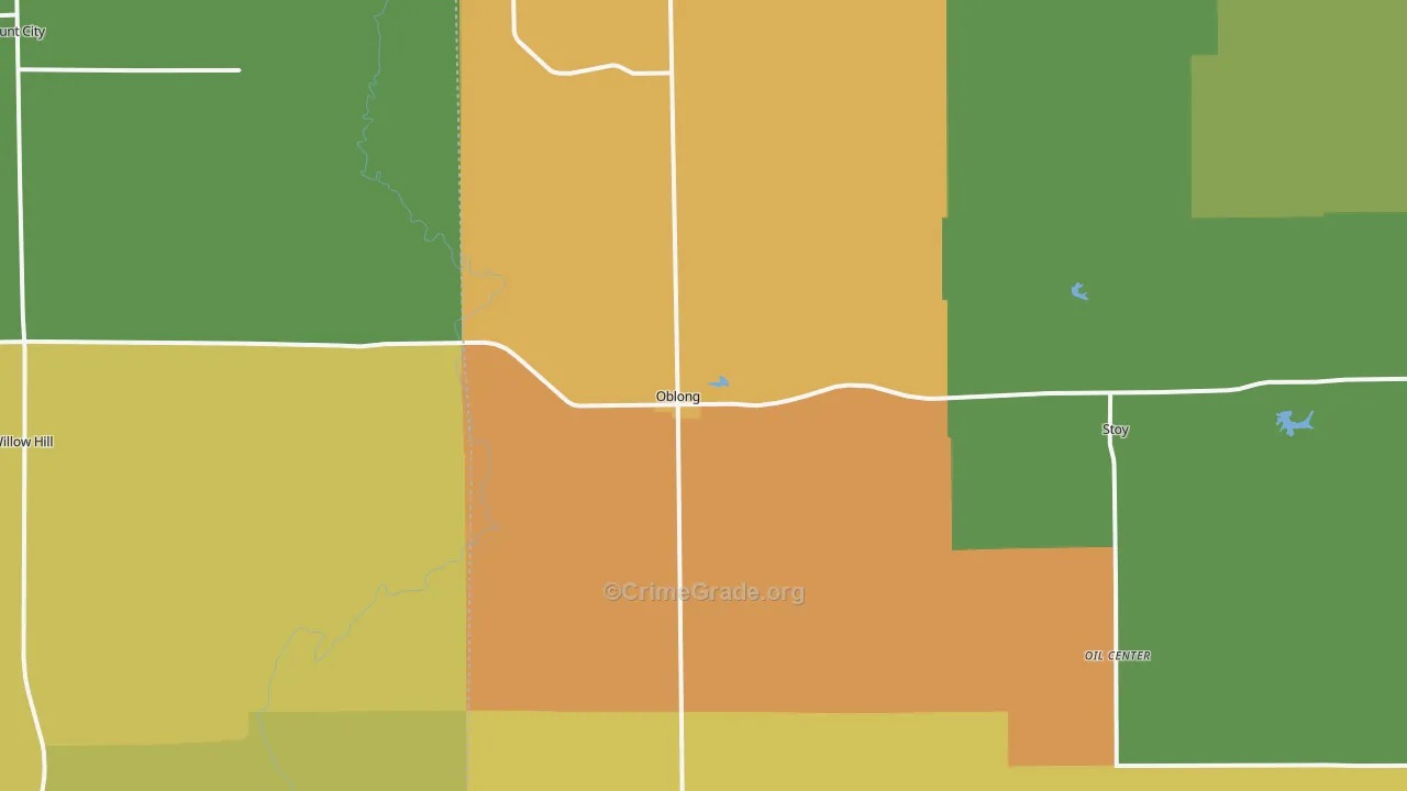 62449, IL Map of Drug-Related Crime Rates