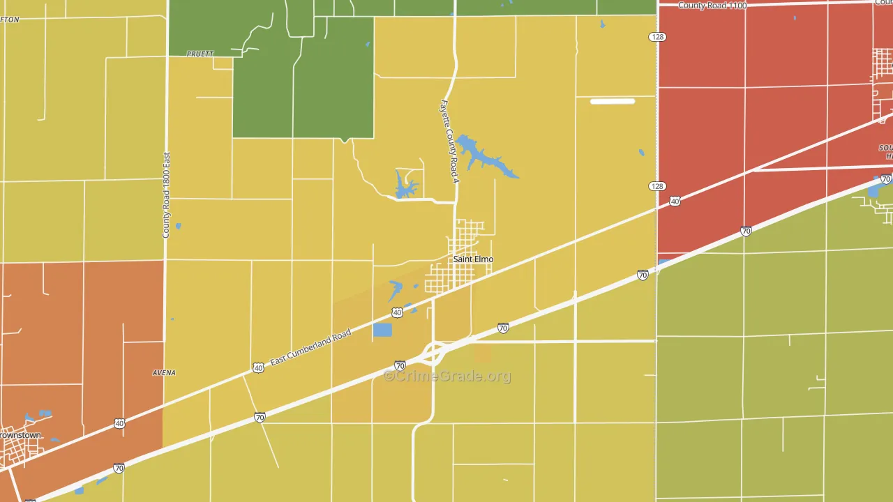 62458, IL Map of Drug-Related Crime Rates