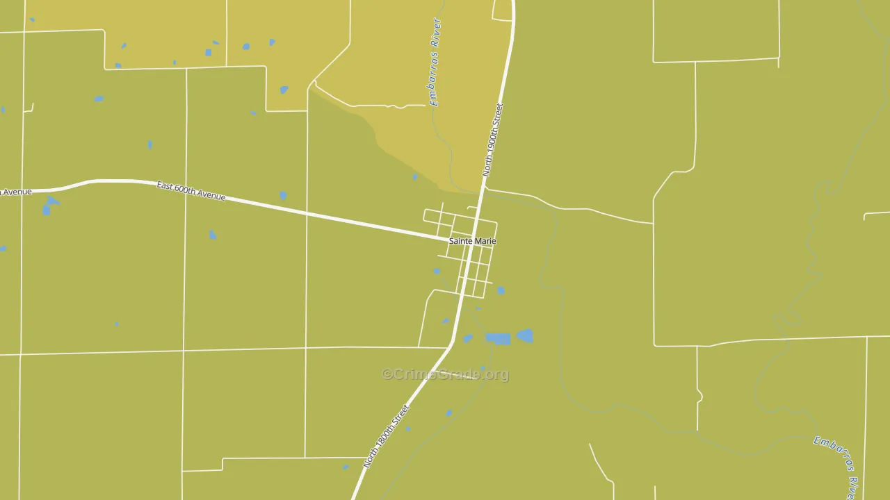 62459, IL Map of Drug-Related Crime Rates
