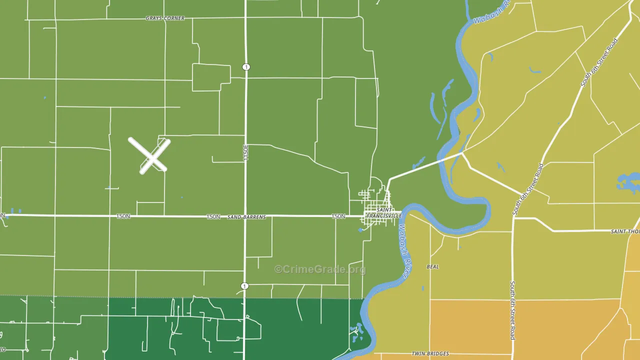 62460, IL Map of Drug-Related Crime Rates