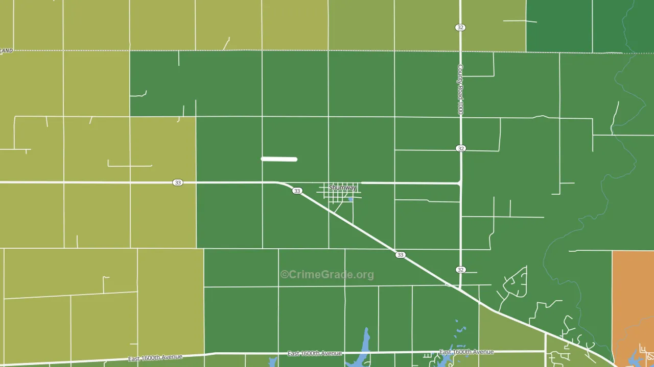 62461, IL Map of Drug-Related Crime Rates