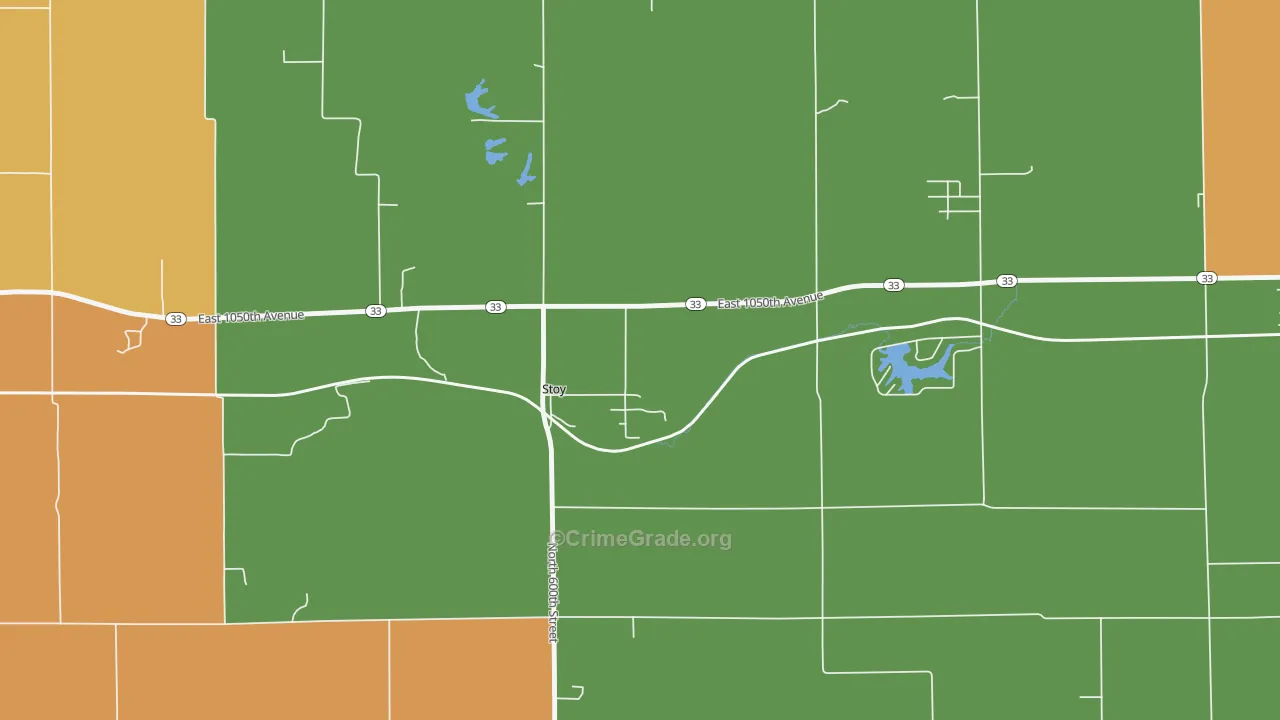 62464, IL Map of Drug-Related Crime Rates