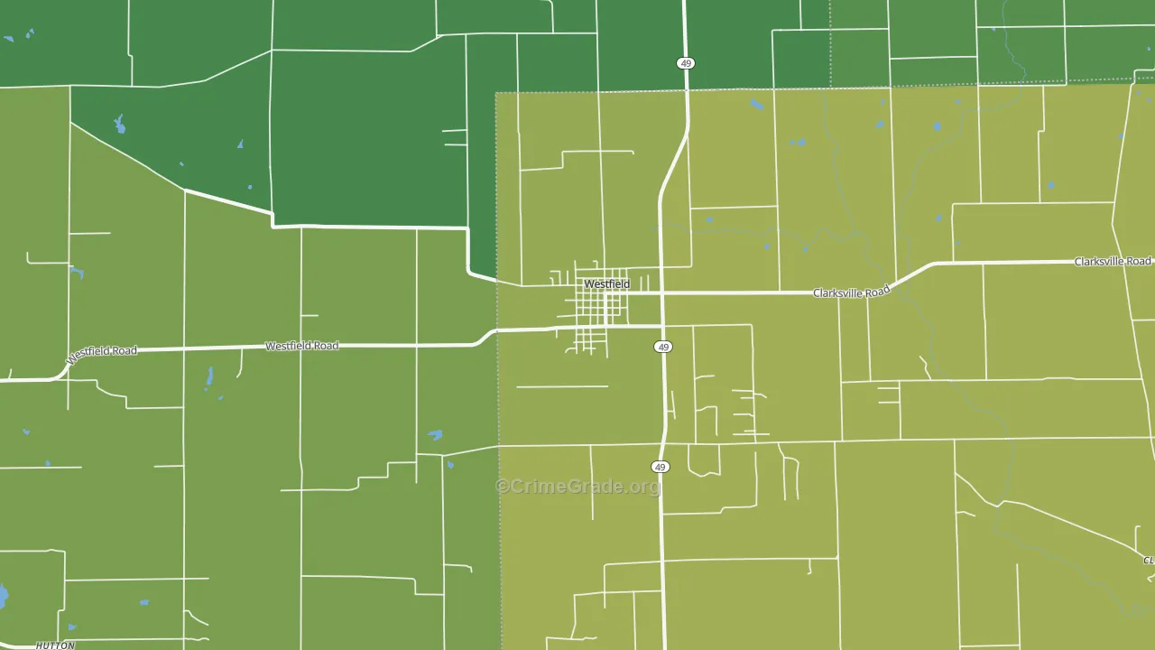 62474, IL Map of Drug-Related Crime Rates