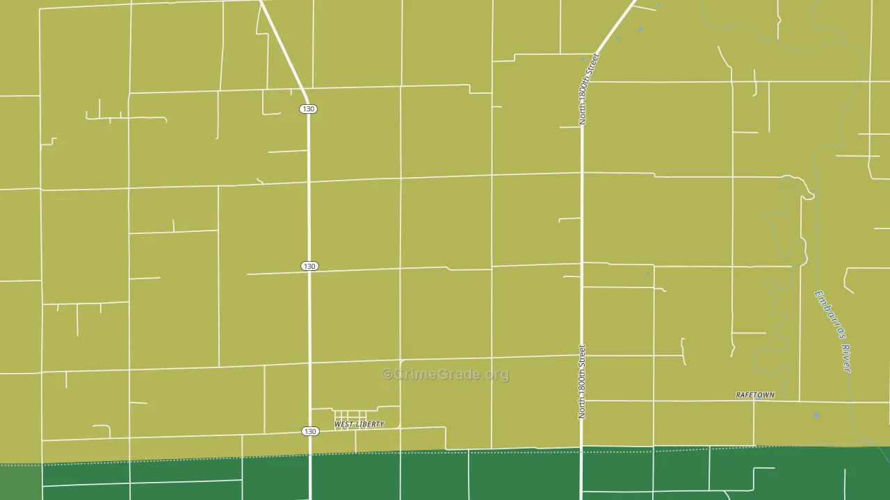 62475, IL Map of Drug-Related Crime Rates