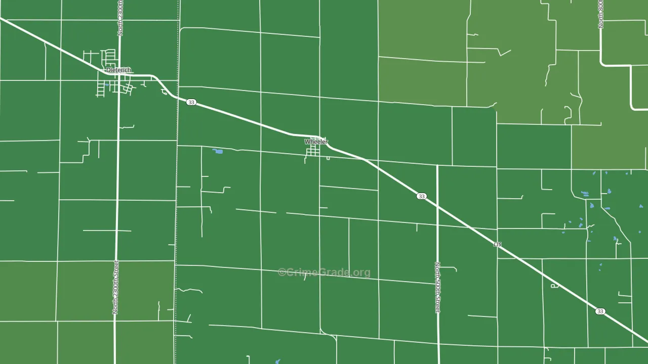 62479, IL Map of Drug-Related Crime Rates