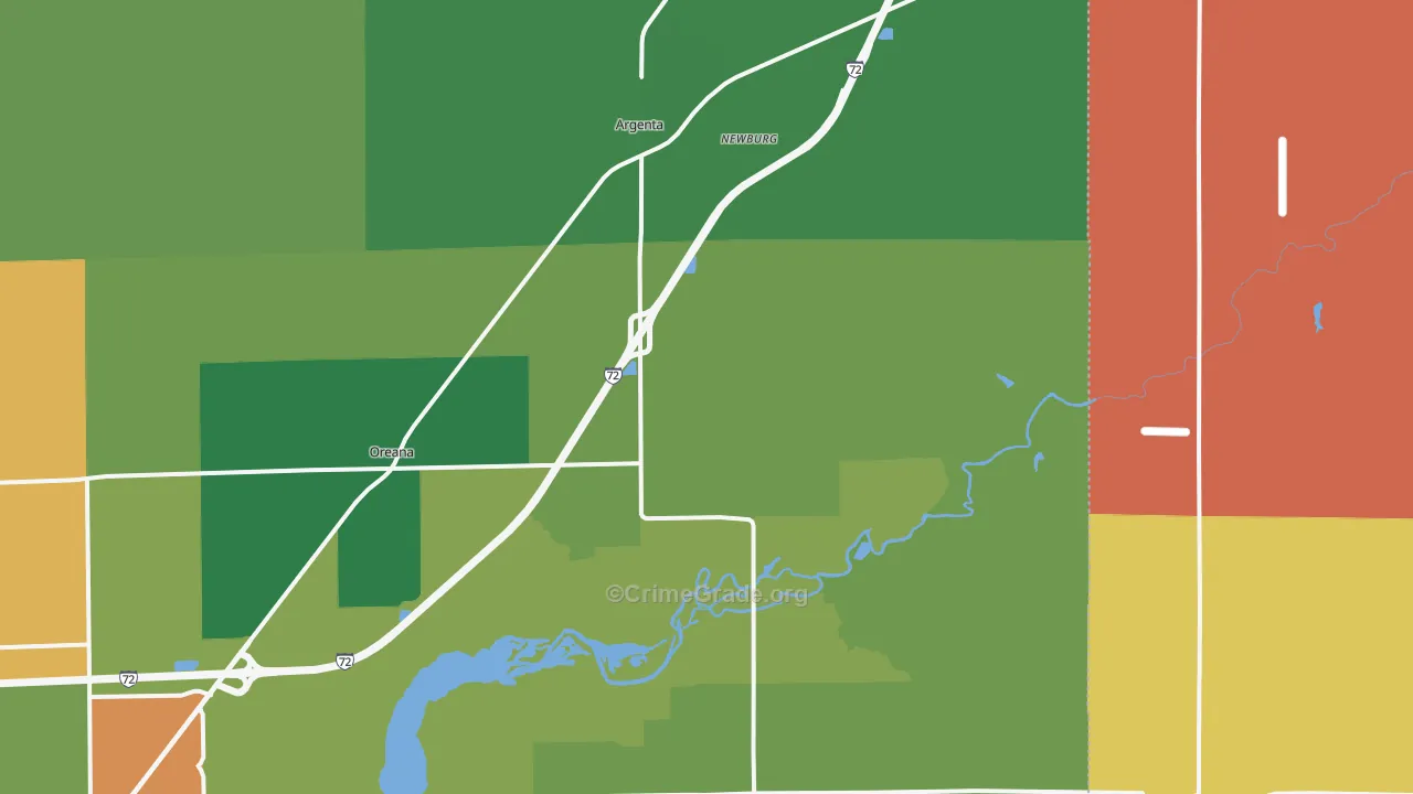 62501, IL Map of Drug-Related Crime Rates