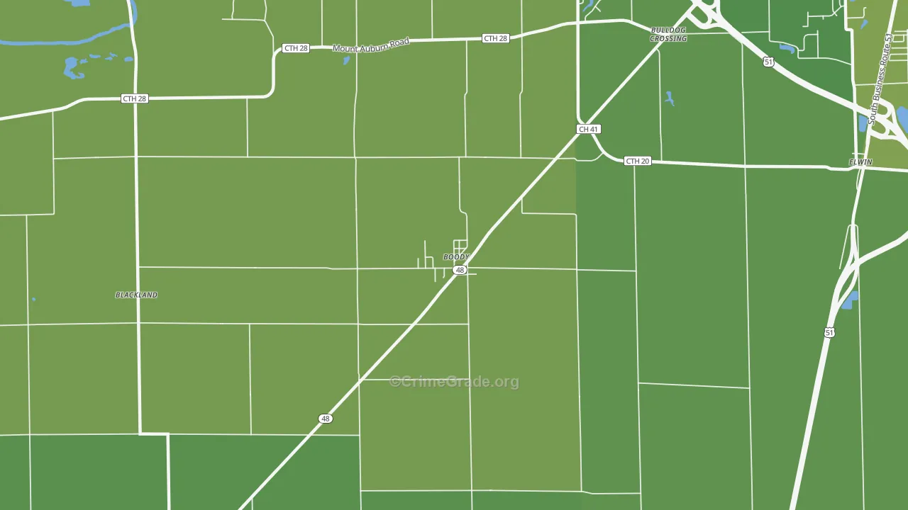 62514, IL Map of Drug-Related Crime Rates
