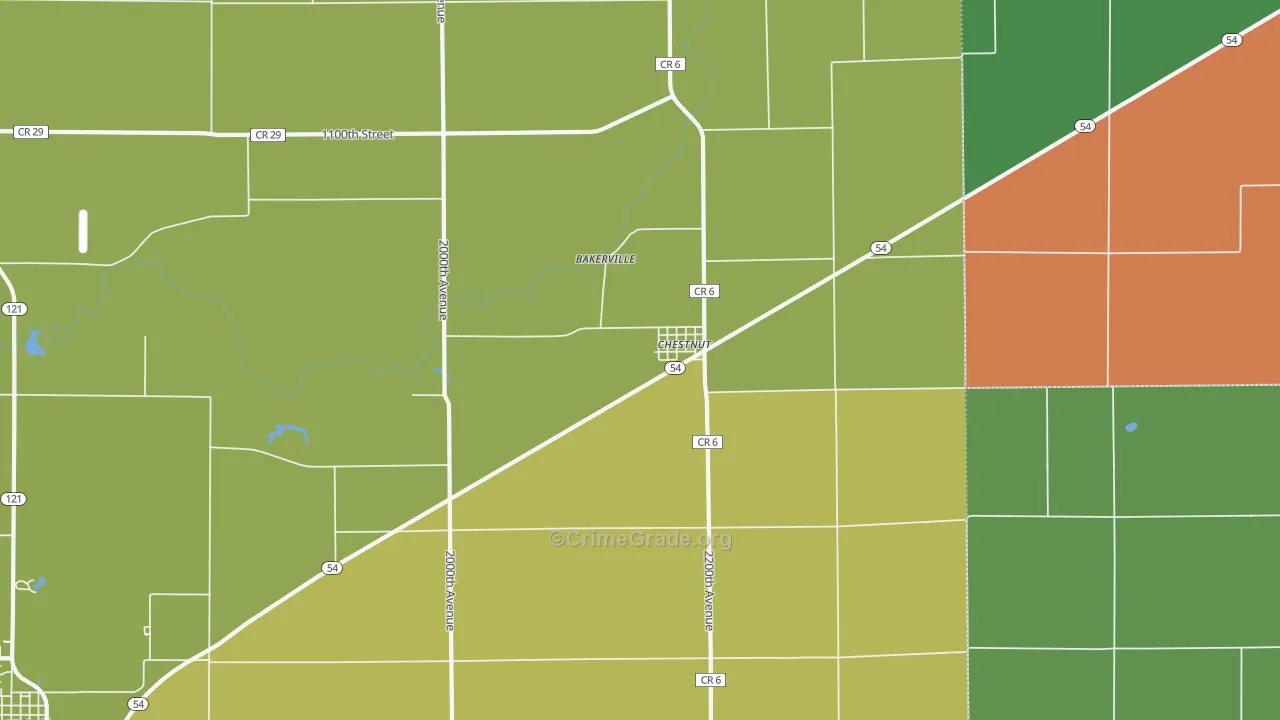 62518, IL Map of Drug-Related Crime Rates