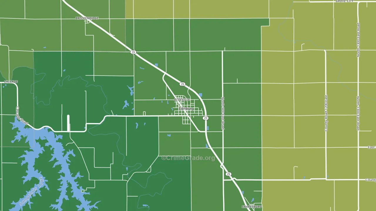 62531, IL Map of Drug-Related Crime Rates