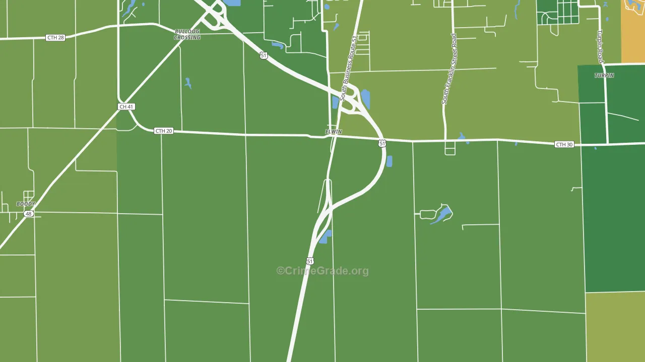 62532, IL Map of Drug-Related Crime Rates