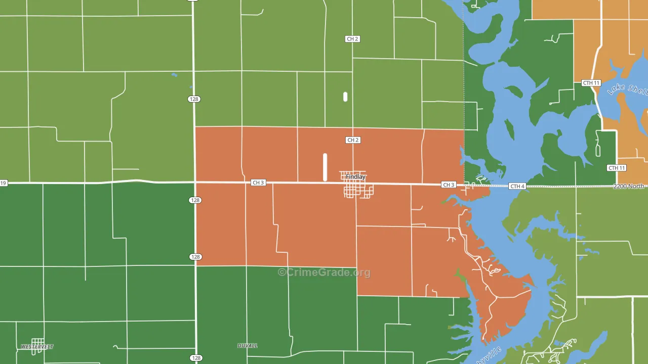62534, IL Map of Drug-Related Crime Rates