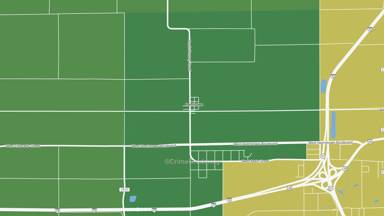 62537, IL Map of Drug-Related Crime Rates