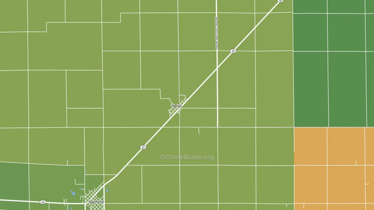62538, IL Map of Drug-Related Crime Rates