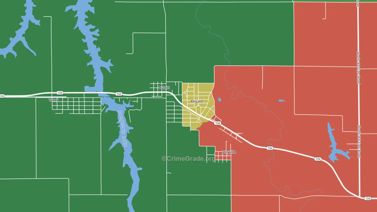 62540, IL Map of Drug-Related Crime Rates