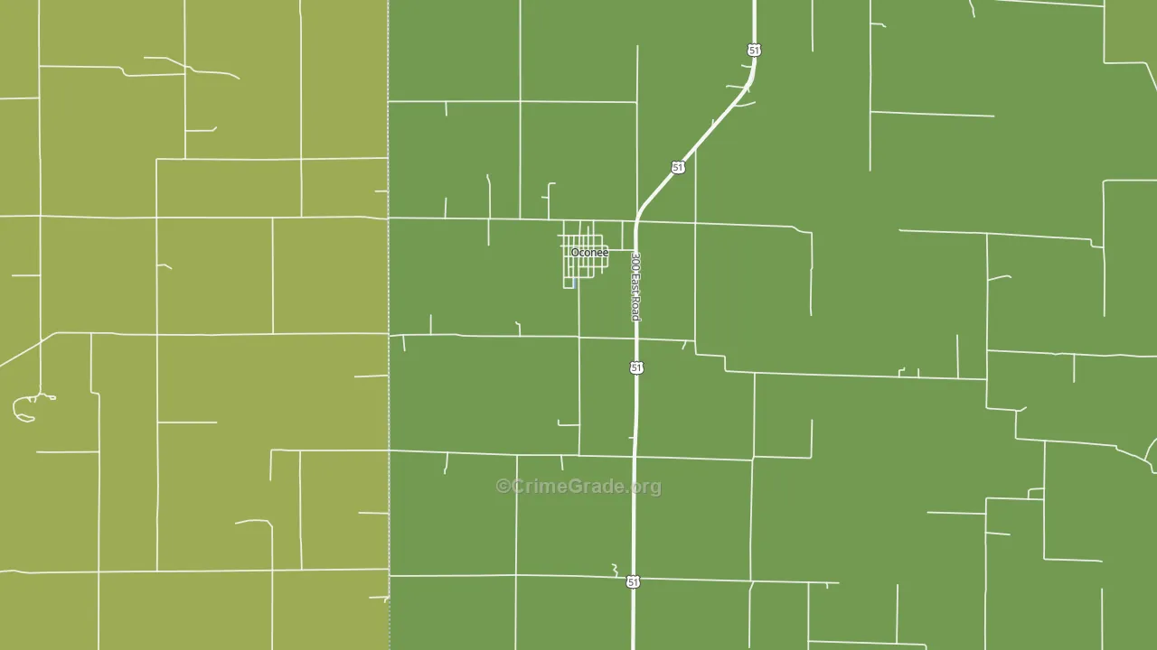 62553, IL Map of Drug-Related Crime Rates