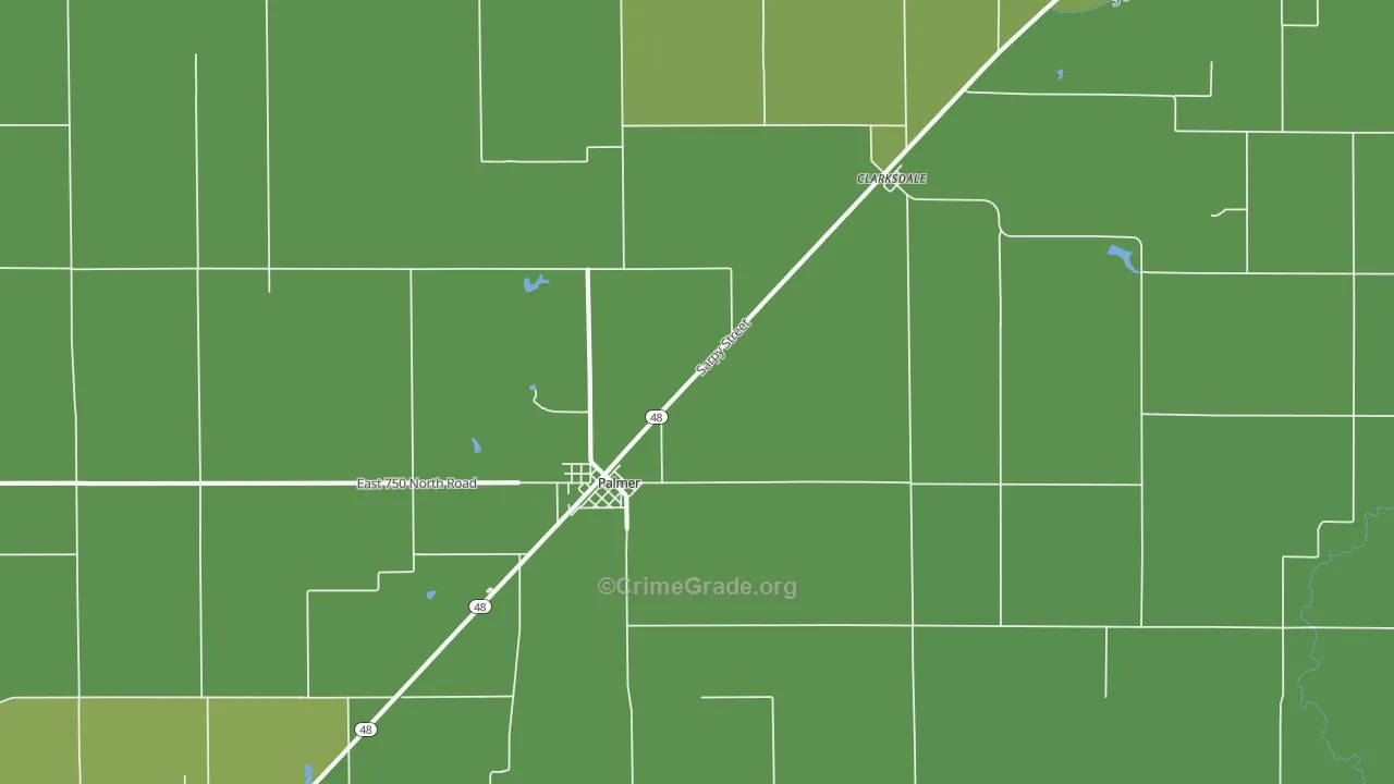62556, IL Map of Drug-Related Crime Rates
