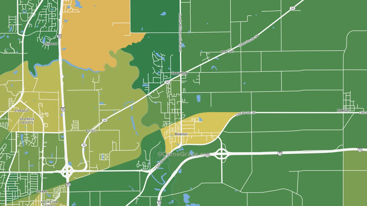 62561, IL Map of Drug-Related Crime Rates