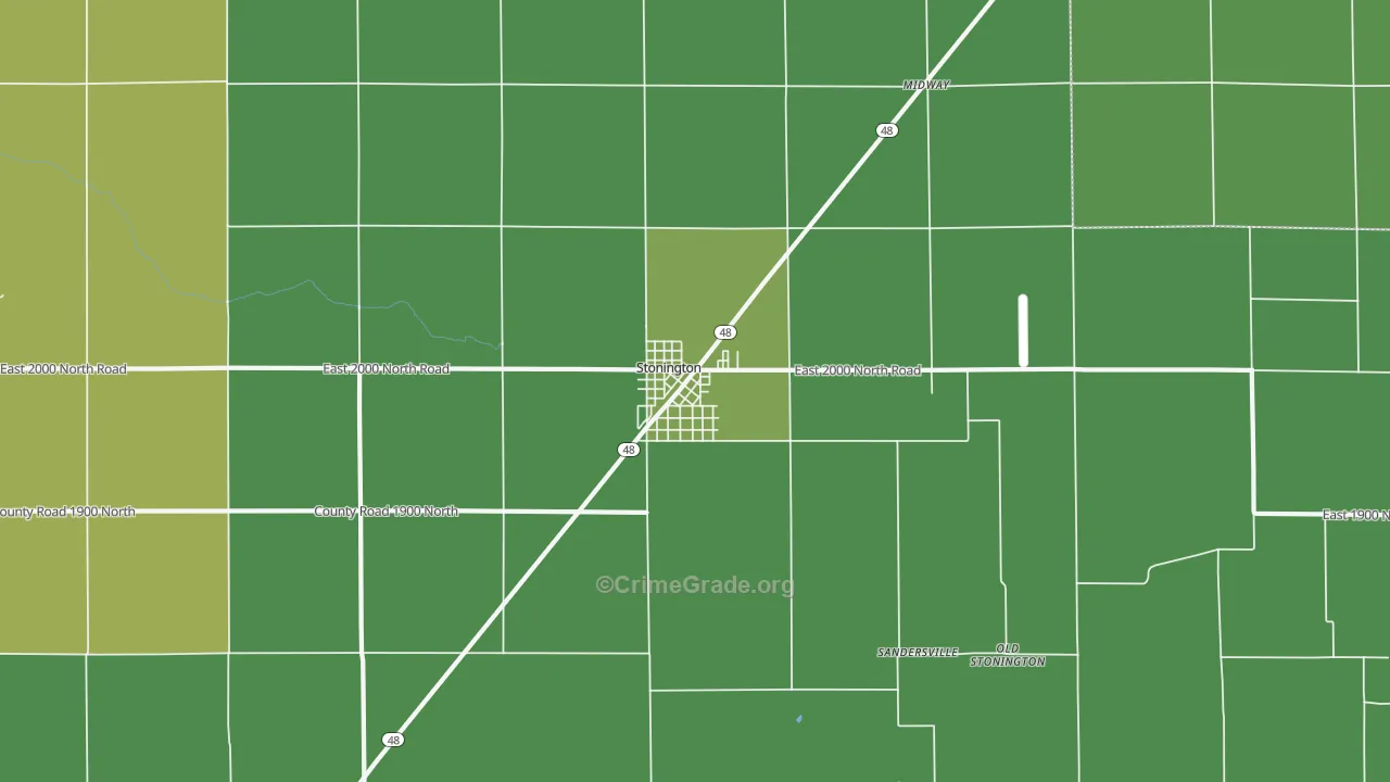 62567, IL Map of Drug-Related Crime Rates