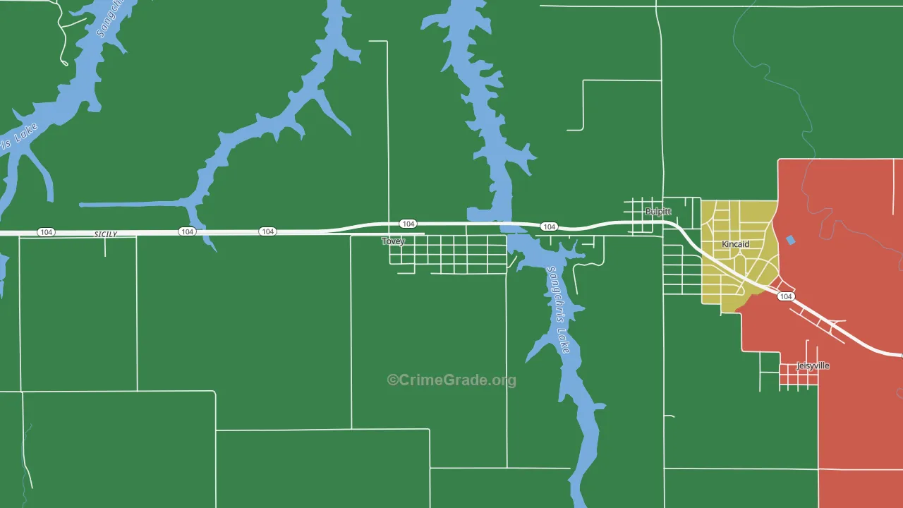 62570, IL Map of Drug-Related Crime Rates