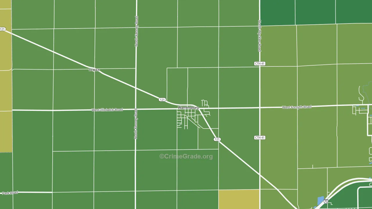 62573, IL Map of Drug-Related Crime Rates