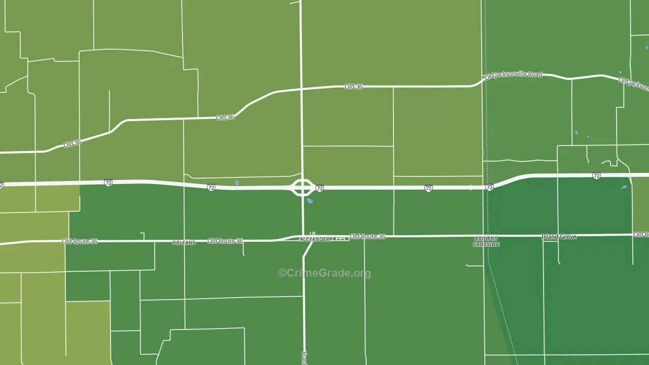 62601, IL Map of Drug-Related Crime Rates