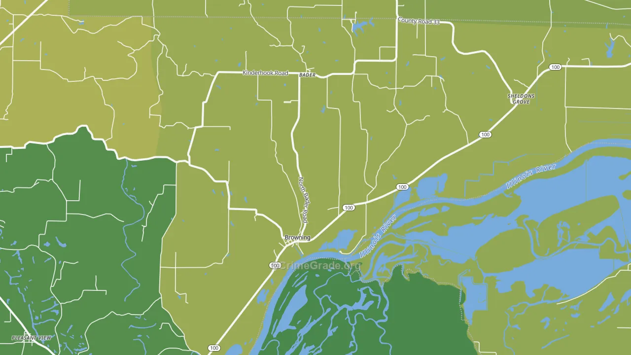 62624, IL Map of Drug-Related Crime Rates