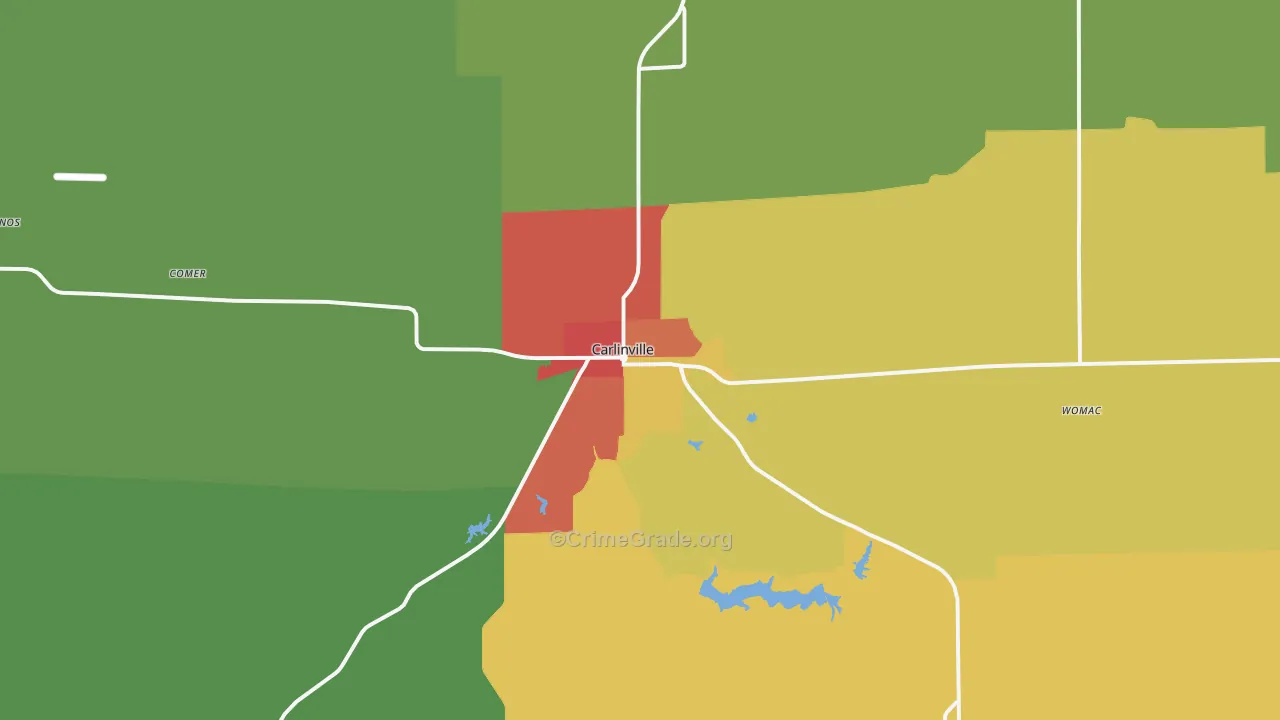 62626, IL Map of Drug-Related Crime Rates