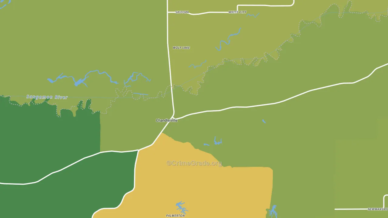 62627, IL Map of Drug-Related Crime Rates