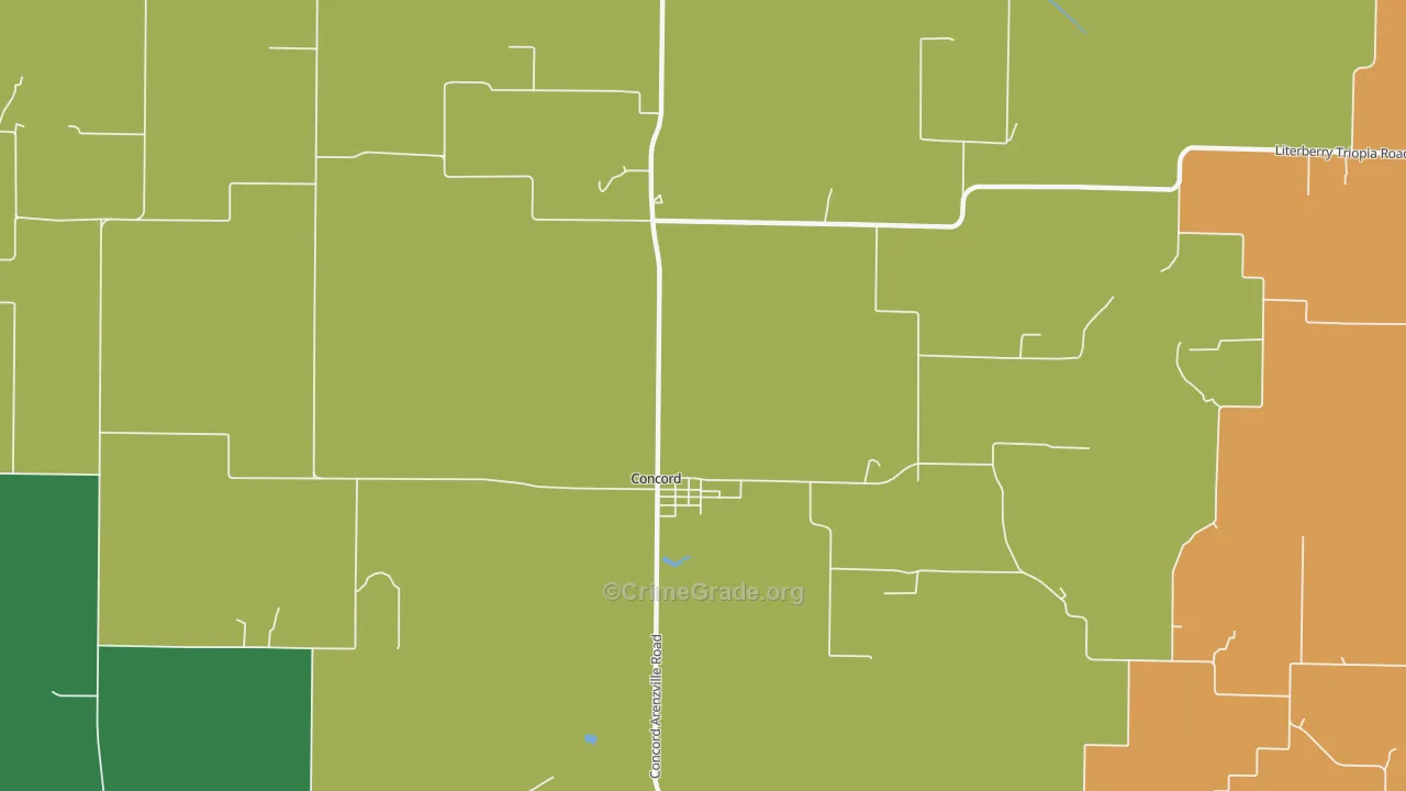 62631, IL Map of Drug-Related Crime Rates