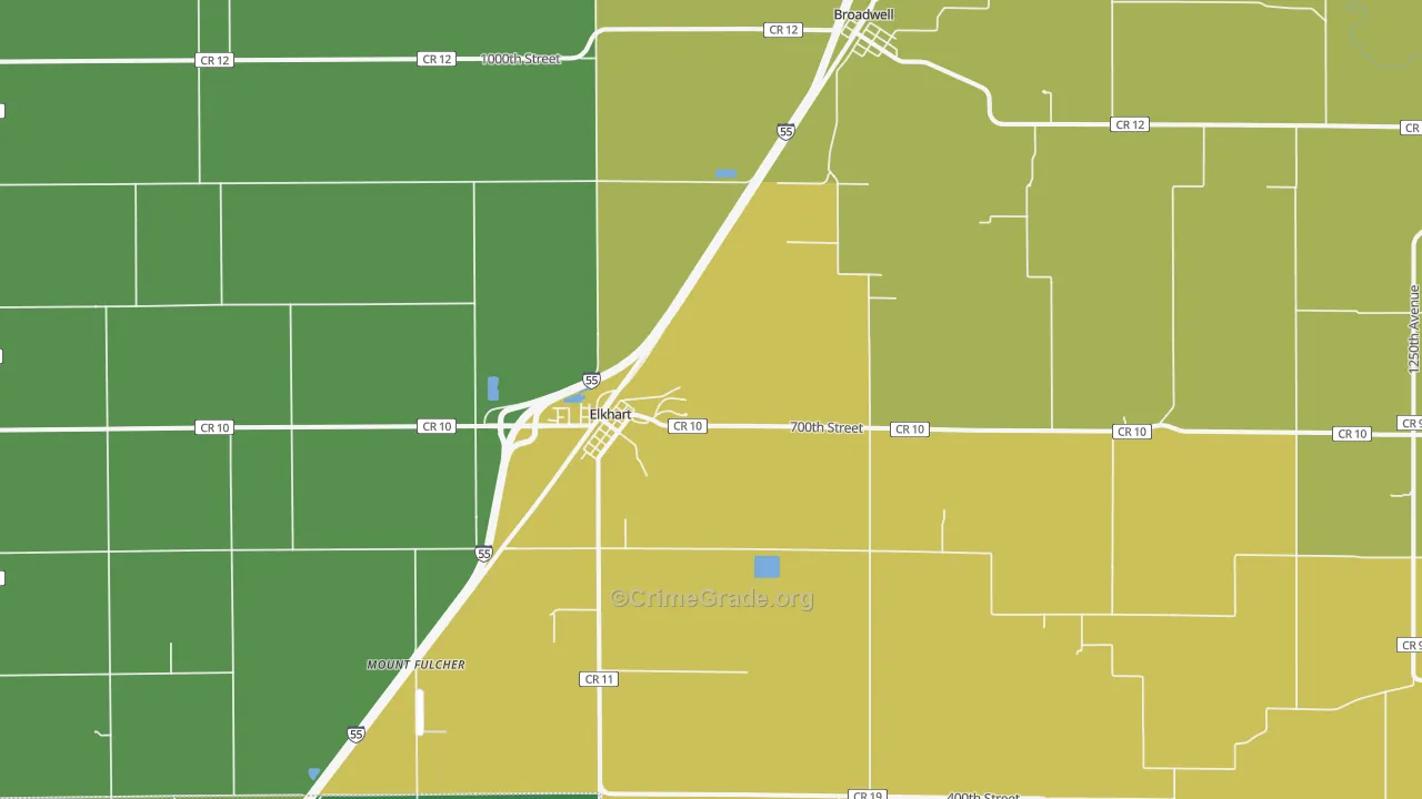 62634, IL Map of Drug-Related Crime Rates