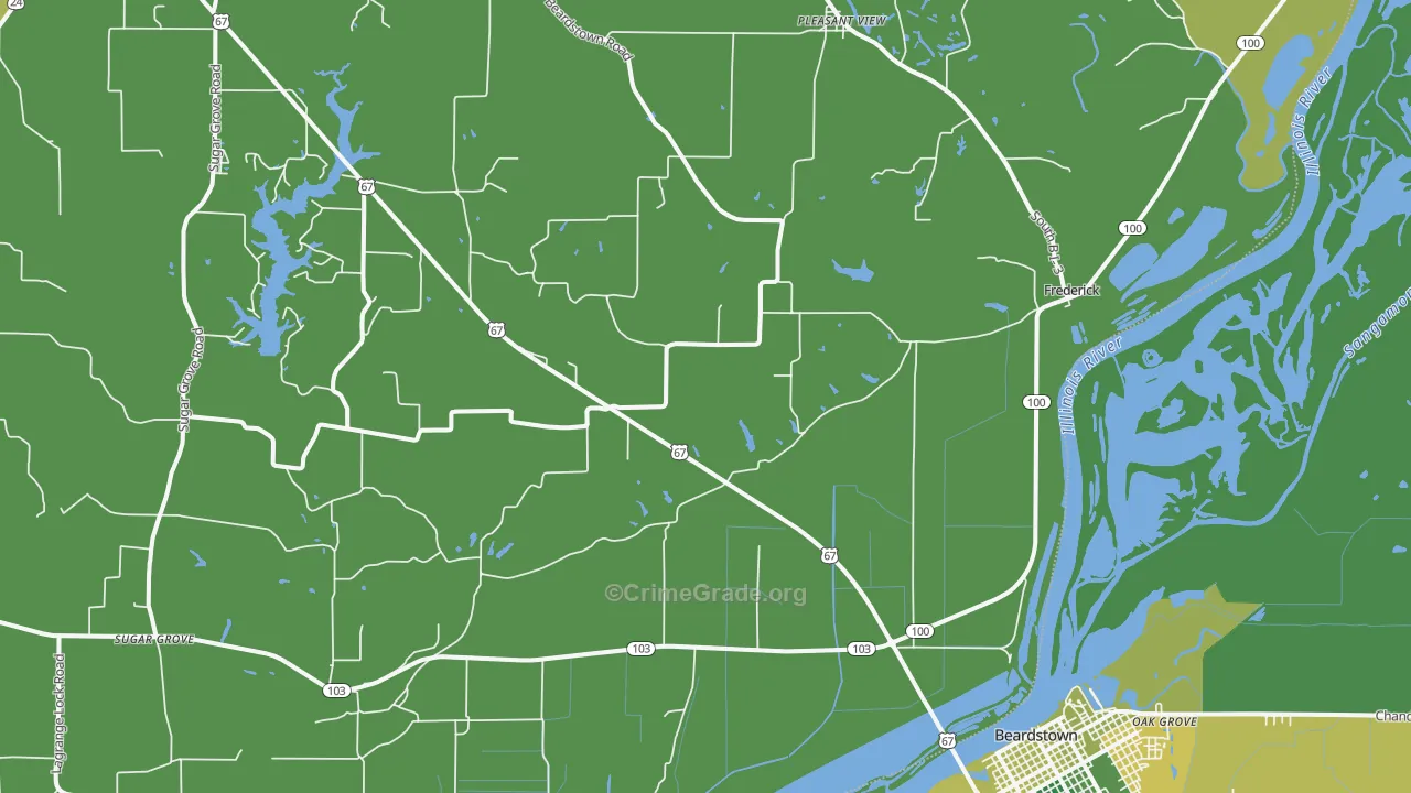 62639, IL Map of Drug-Related Crime Rates