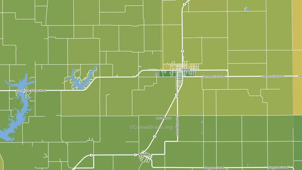 62640, IL Map of Drug-Related Crime Rates