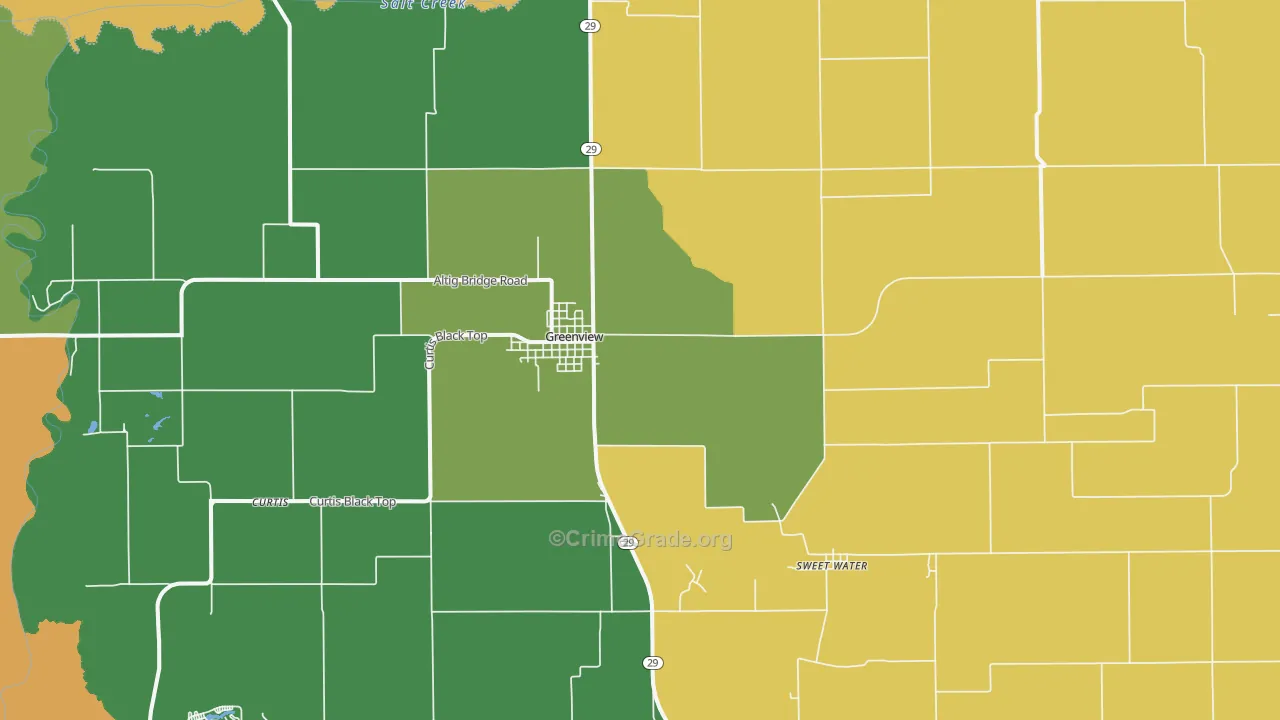 62642, IL Map of Drug-Related Crime Rates