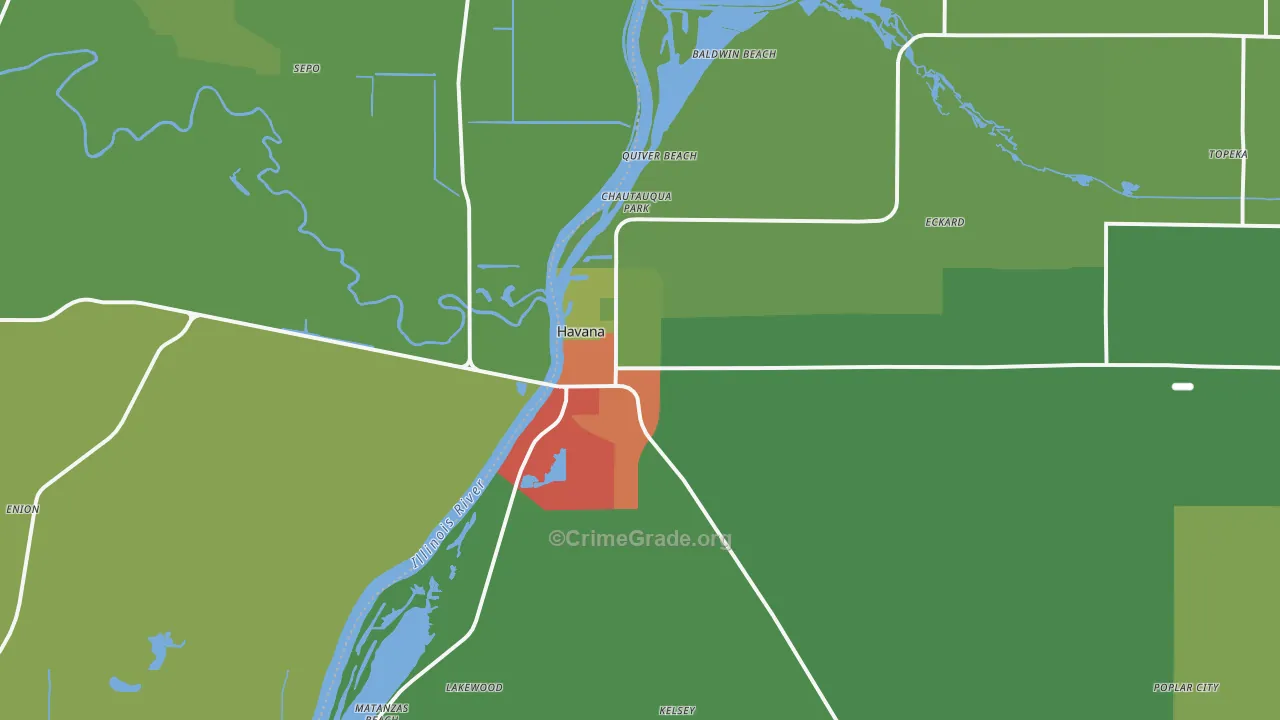 62644, IL Map of Drug-Related Crime Rates