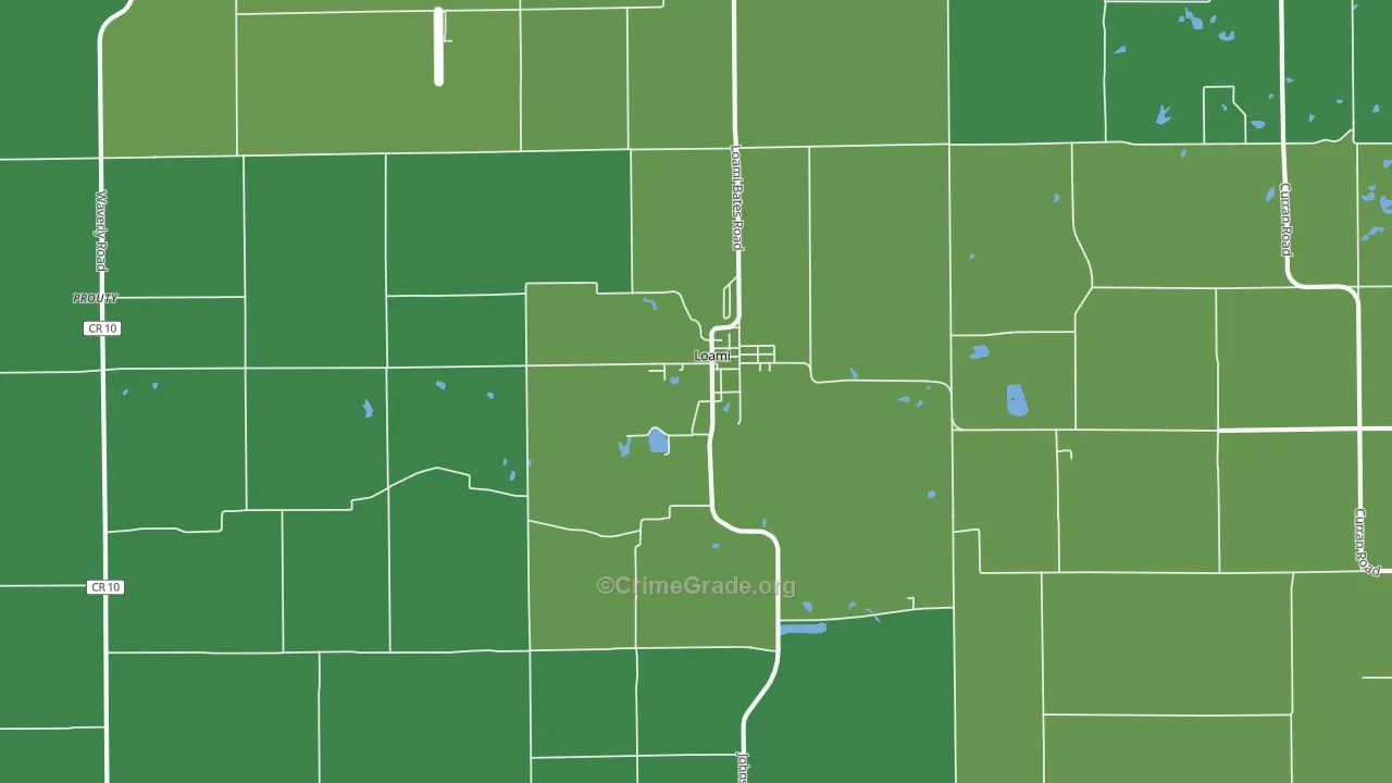 62661, IL Map of Drug-Related Crime Rates
