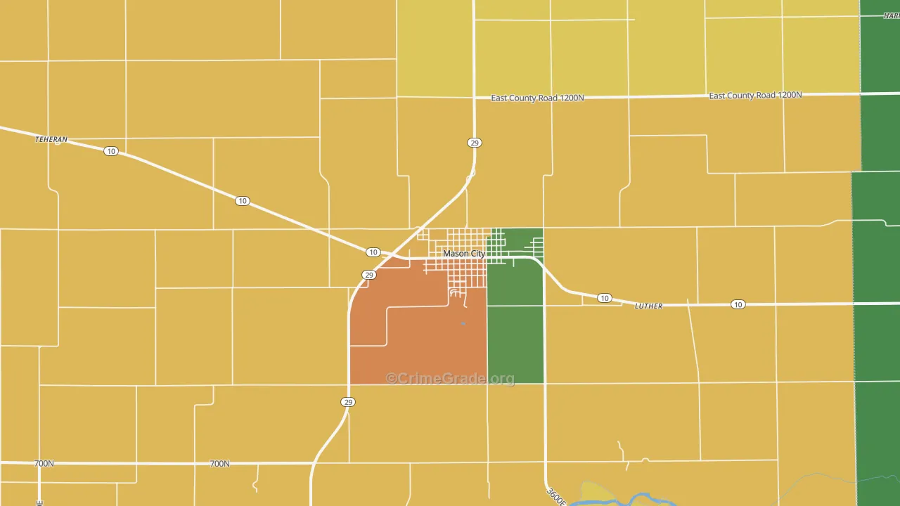 62664, IL Map of Drug-Related Crime Rates