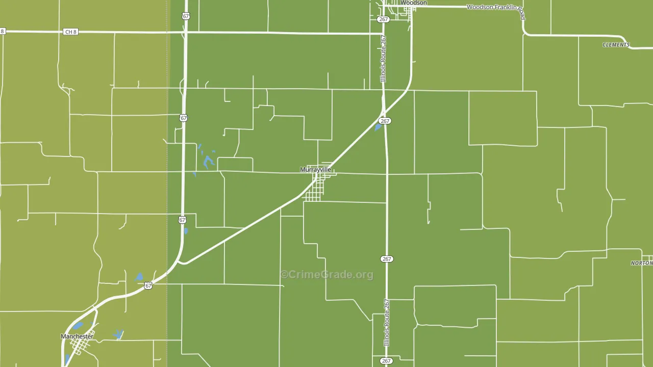 62668, IL Map of Drug-Related Crime Rates