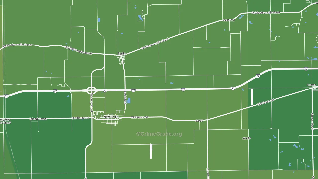 62670, IL Map of Drug-Related Crime Rates