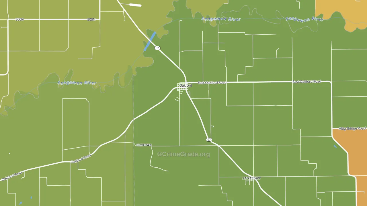 62673, IL Map of Drug-Related Crime Rates