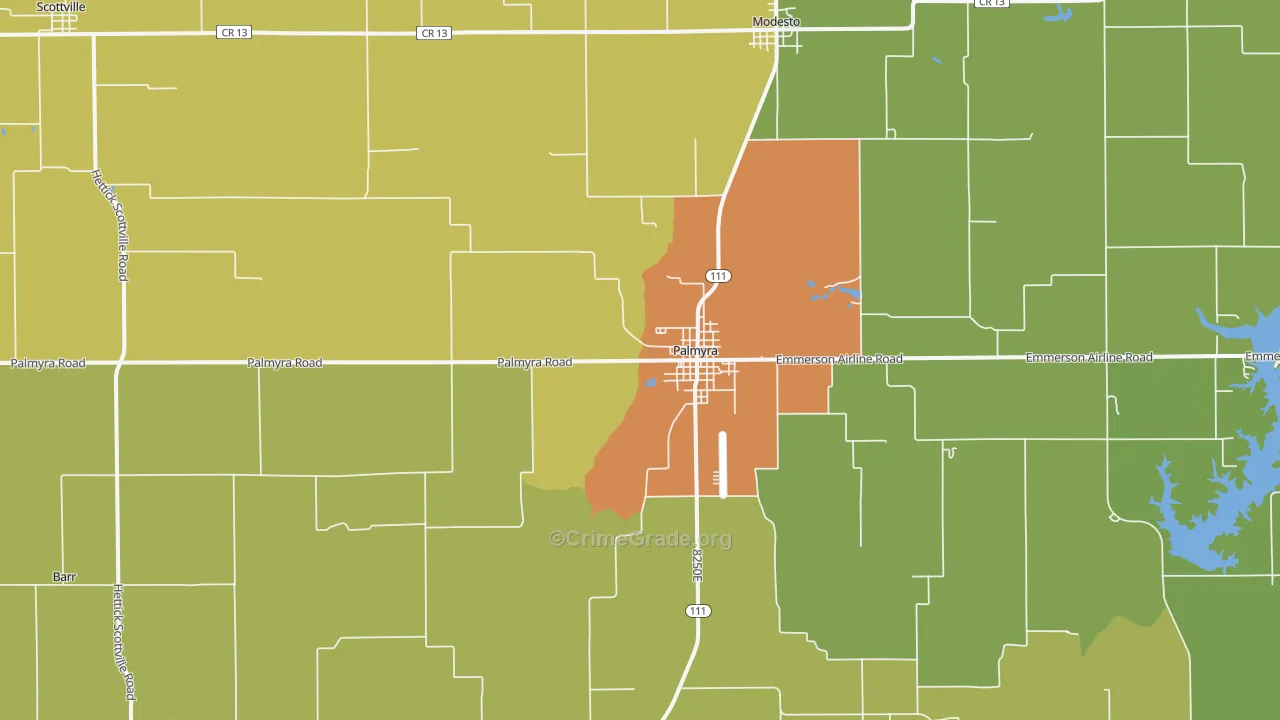 62674, IL Map of Drug-Related Crime Rates