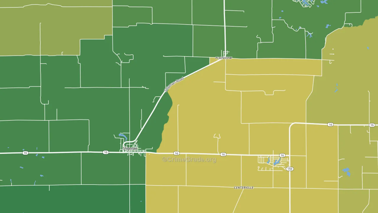 62685, IL Map of Drug-Related Crime Rates