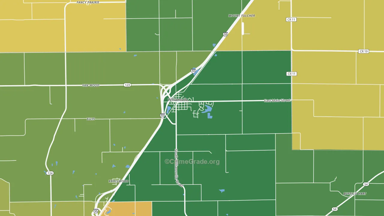 62693, IL Map of Drug-Related Crime Rates