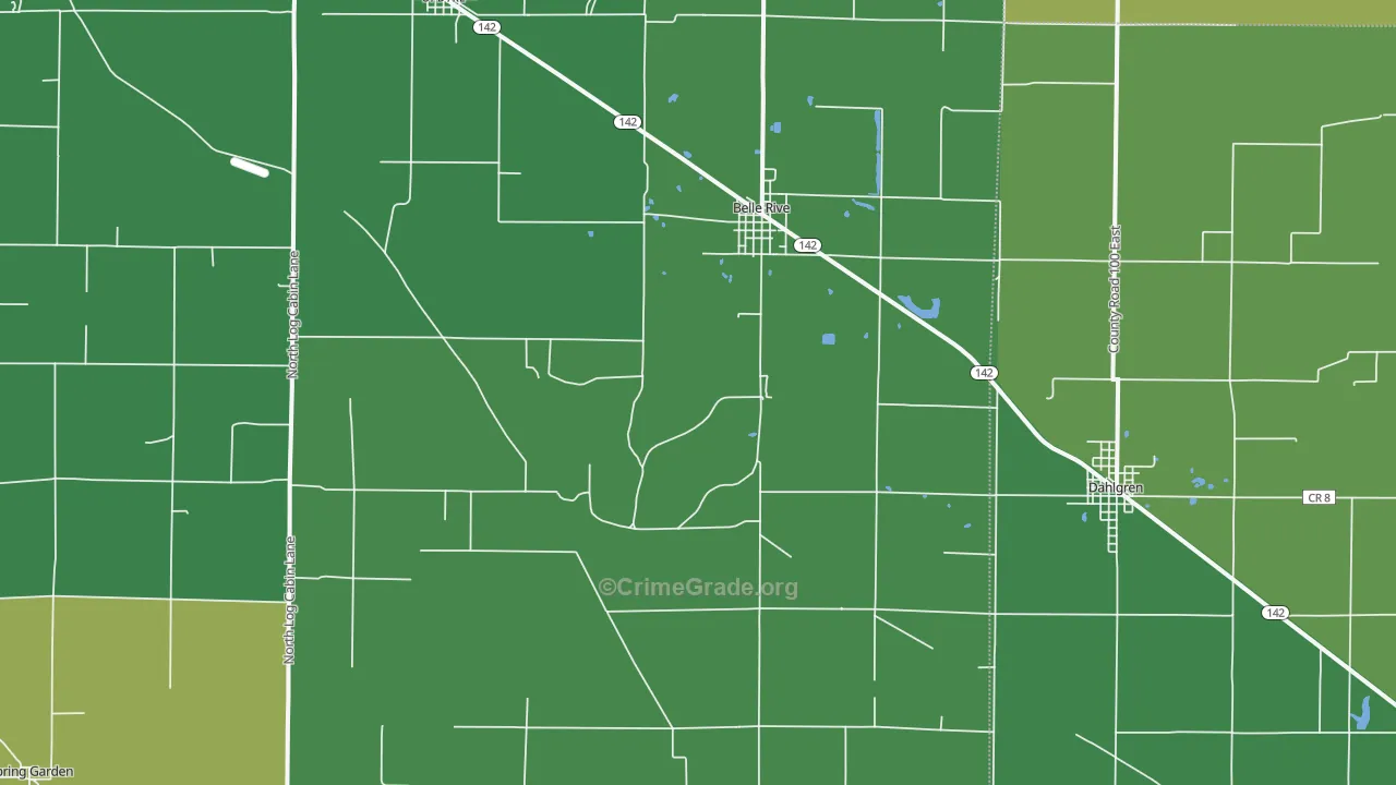 62810, IL Map of Drug-Related Crime Rates