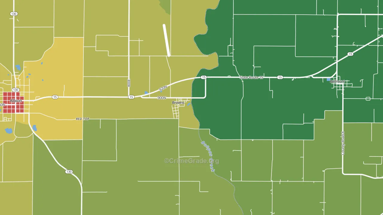 62818, IL Map of Drug-Related Crime Rates
