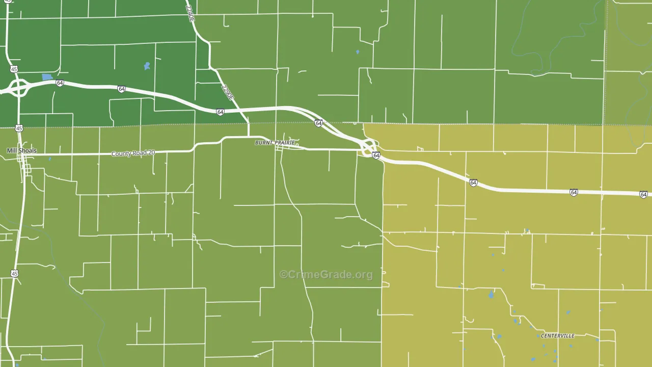 62820, IL Map of Drug-Related Crime Rates