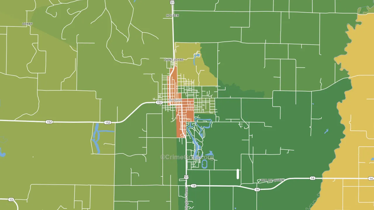62832, IL Map of Drug-Related Crime Rates