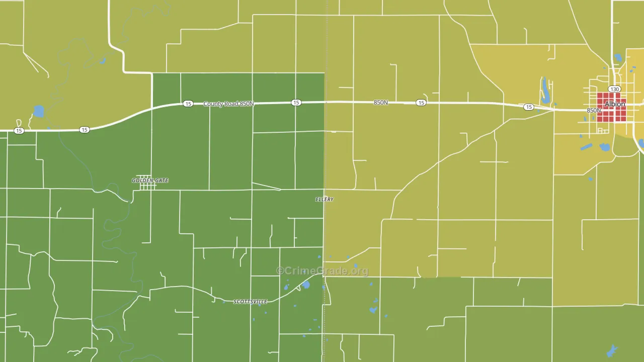 62833, IL Map of Drug-Related Crime Rates