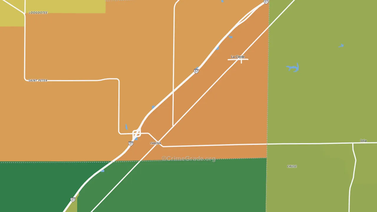 62838, IL Map of Drug-Related Crime Rates